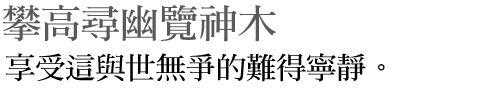 攀高尋幽覽神木 享受這與世無爭的難得寧靜